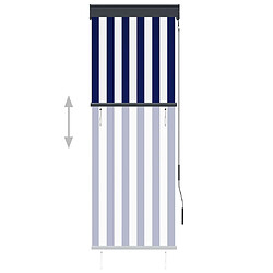 Avis vidaXL Store roulant d'extérieur 60x250 cm Bleu et blanc