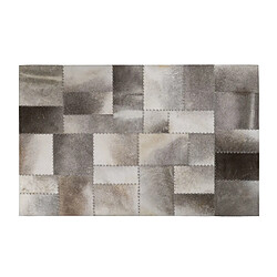 Acheter Beliani Tapis en cuir patchwork marron et taupe 140 x 200 cm PERVARI