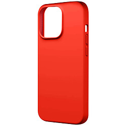 Avizar Coque pour iPhone 15 Pro Silicone Premium Semi rigide Finition Mate Douce Rouge