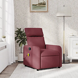 Maison Chic Fauteuil Relax pour salon, Fauteuil de massage inclinable Rouge bordeaux Tissu -GKD28715