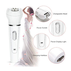 Acheter Chrono 5-en-1 Épilateur électrique Bikini Trimmer Wet and Dry Rechargeable Lady Shaver Epilator Facial Massage Tool Kit, blanc