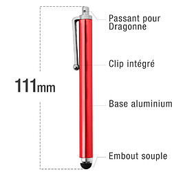 Avizar Stylet Rouge pour écran Tactile - Pointe Ronde pas cher