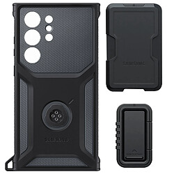 Coque Originale pour Samsung S23 Ultra Antichoc Support Rugged Gadget Titan Noir