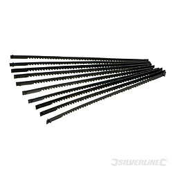 10 lames pour scie à chantourner 130 mm 21 TPI SILVERLINE 763619