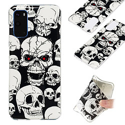 Coque en TPU noctilucent imd crânes cool pour votre Samsung Galaxy S20