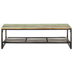 vidaXL Table basse 110x60x35 cm Bois de récupération massif