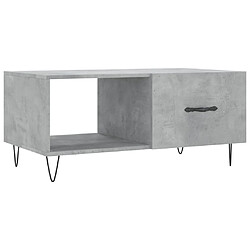 Maison Chic Table basse,Table Console Table d'appoint, Table pour salon gris béton 90x50x40 cm bois d'ingénierie -MN48150