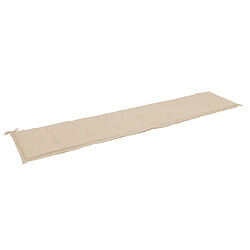 Avis Decoshop26 Coussin de banc de jardin Beige 200 x 50 x 3 cm DEC021743