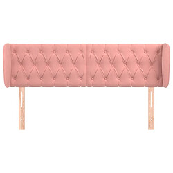 Avis Maison Chic Tête de lit scandinave avec oreilles,meuble de chambre Rose 147x23x78/88 cm Velours -MN82550