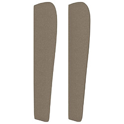 Acheter Maison Chic Tête de lit moderne avec oreilles pour chambre - Décoration de lit Taupe 103x23x118/128 cm Tissu -MN58854