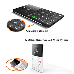 Acheter Wewoo Mini Telephone portable or Carte Téléphone Mobile, Réseau: 2G, 5.5mm Ultra Mince Poche Mini Téléphone, 0.96 pouces, Clavier QWERTY, BT, Podomètre, Notificateur À Distance, Musique MP3, Capture À Distance