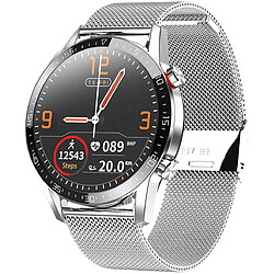 Chrono Montre Connectée,Montre Connectée Homme IP68Etanche Bracelet Connecté Cardio Podometre Smartwatch Sport Fitness Tracker d'Activité Contrôle de la Musique(argent)