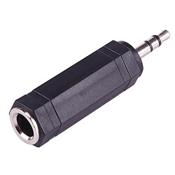 Wewoo Adaptateur Audio noir Jack 3,5 mm mâle vers jack 6,35 mm