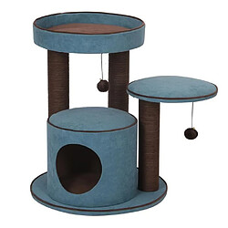 EBI Griffoir Trend Bradford 55 x 55 x 66,5 cm - 11,9 kg - Bleu - Pour chat