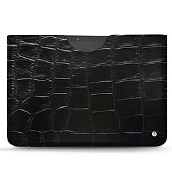 Pochette cuir Microsoft Surface Pro X - Pochette - Crocodile nero ( Noir / Black) - NOREVE