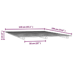 vidaXL Cadre de lit sans matelas 140x190 cm bois de pin massif pas cher