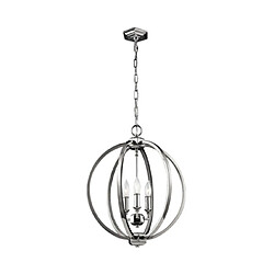 Elstead Lighting Suspension Corinne Acier Nickel poli