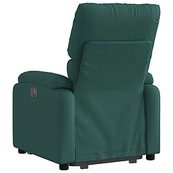 Acheter vidaXL Fauteuil inclinable vert foncé tissu