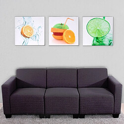 Avis Decoshop26 Toile de décoration murale tableaux fruit kit de 3 pièces 150x50cm DEC04050