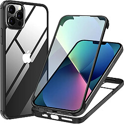 Xeptio Coque 360 degrés intégrale Apple iPhone 15 6,1 5G transparente arrière et Avant noir