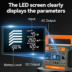 Avis Flashfish P66 Centrale électrique portable, générateur solaire à cellules lithium-ion 288,6 Wh/78 000 mAh