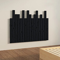 Avis vidaXL Tête de lit murale Noir 108x3x80 cm Bois massif de pin