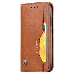 Wewoo Housse Coque Étui en cuir à rabat horizontal avec texture de peau pour Xiaomi Redmi 6 / 6Aavec cadre photo et supportlogements cartes et porte-monnaie Marron