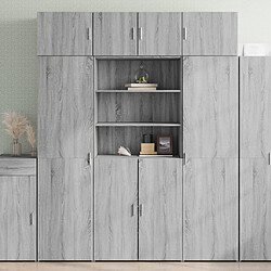 vidaXL Buffet haut sonoma gris 80x42,5x185 cm bois d'ingénierie