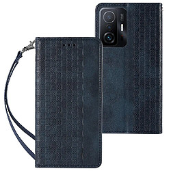 Ozzzo magnet strap coque coque pour samsung galaxy a12 5g pouch wallet + mini longe pendentif bleu