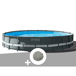 Kit piscine tubulaire Intex Ultra XTR Frame ronde 6,10 x 1,22 m + 20 kg de zéolite