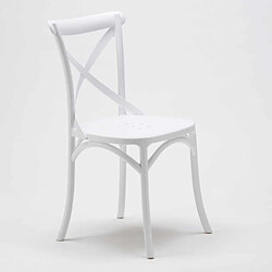 Avis Ahd Amazing Home Design Stock 20 chaises restaurant bar polypropylène Vintage brasserie, Couleur: Blanc