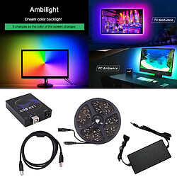 Acheter 1M / 2M / 3M / 4M / 5M RVB 5050 LED Bande Lumières Couleur Changeante Bande Lumineuse Pour TV 3m