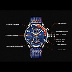 Avis MINI Focus MF0017G Montre Sportive avec Bracelet en Cuir - Bleu