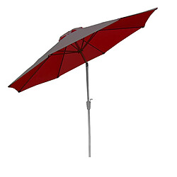 Decoshop26 Parasol de jardin Ø 3m inclinable polyester/aluminium 5kg rouge 04_0003888