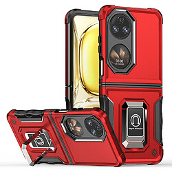 Coque en TPU anti-rayures avec béquille rouge pour votre Huawei P50 Pocket