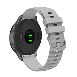 Bracelet en silicone points en forme de vague 18mm, réglable pour votre Garmin Venu 2S/Vivomove 3S/Vivoactive 4S - gris