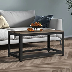 Maison Chic Table basse,Table Console Table d'appoint, Table pour salon Gris et noir 90x45x45 cm MDF et fer -MN74605