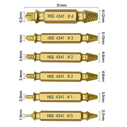 Décapant De Boulon Cassé Extracteur De Vis Endommagé Forets Guide Set Tool 6Pcs