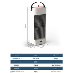 Climatiseur Portable Maison Mini Refroidisseur d'Air Climatiseur Portable pour Bureau 3 Vitesses Refroidi par Air Blanc Type-C pas cher