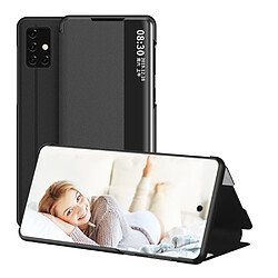 Coque en TPU + PU nouvelle fenêtre d'affichage avec support noir pour votre Samsung Galaxy A51