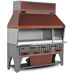 Avis Mastro Barbecue charbon de bois 1400 mm avec auvent sur armoire avec tiroir à charbon - Virtus