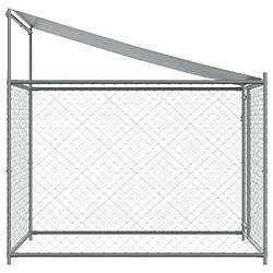 Acheter vidaXL Cage pour chien avec toit et porte gris 2x2x2 m acier galvanisé