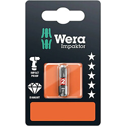 Embout 851/1 Impaktor série 1 entraînement 1/4 Phillips PH2x25mm WERA WERK 05073916001