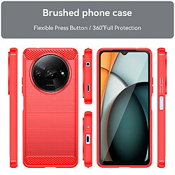 Htdmobiles Coque pour Xiaomi Redmi A3 / Poco C61 4G - housse etui silicone gel carbone + verre trempe - ROUGE