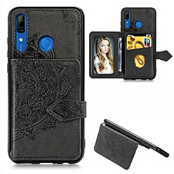 Wewoo Coque Pour Huawei P Smart Z Mandala en relief tissu magnétique PU + TPU + PC Case avec support et fentes cartes et portefeuille et cadre photo et sangle noir