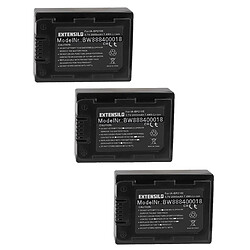 Vhbw EXTENSILO 3x Batteries compatible avec Samsung HMX-F50, HMX-F80, HMX-H200, HMX-H200BP appareil photo, reflex numérique (2000mAh, 3,7V, Li-ion)