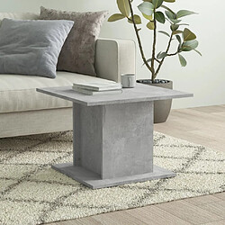 Maison Chic Tabls basse,Table Console pour salon Gris béton 55,5x55,5x40 cm Aggloméré -MN80716