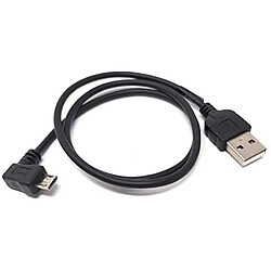 System-S Câble USB/Micro-USB Transfert de données/Chargement avec 1 connecteur coudé (Angle de 90 °) 50 cm