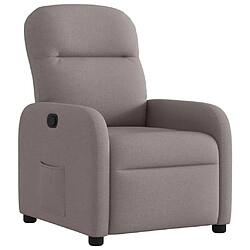 vidaXL Fauteuil inclinable Taupe Tissu