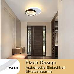 Acheter NETTLIFE Plafonnier LED 12 W Lampe de Cuisine 3000 K Blanc Chaud Lampe de Chambre Lampe Design Moderne Plafond Salon Noir Rond pour Chambre Couloir